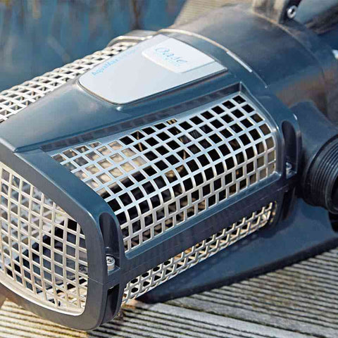 Oase Aquamax Eco Expert 11500 Variable Output Filter Pump with EGC Control On a Deck Up Close Shot 57963