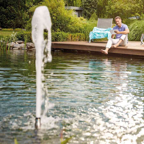 Oase Aquarius Eco Expert 7300 Variable Output Fountain Pump with EGC Control Working in a Pond 57964