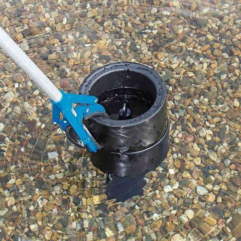 Oase Long Reach Easy Pick Pond Grabber for Pond Cleaning and Maintenance 42764 Shown being Used