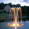 Image of Oase PondJet Floating Pond Fountain 54019 Sample Installation with Lights