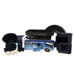 Savio 11' x 16' Pond Package PP1526UV Complete with Livingponds Filter Skimmerfilter with Faceplate EPDM Liner Discharge Kit Submersible Pump Rock Light Beneficial Bacteria Tubing and Sealant