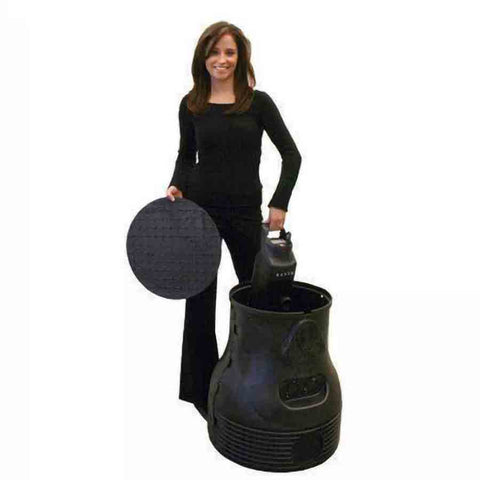 Savio 13 ft. Pond Free Waterfall Kit PF1000  Waterfall Well with Submersible pump being installed by a lady