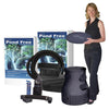 Image of Savio 8' Pond Free Waterfall Package PF0500 Showing FilterWeir Pump Pump Vault Liner and Tubing with a Lady in the picture
