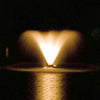 Image of Scott 1HP Display Aerator Operating in a Pond with Orange Lights 14025