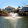 Image of Scott 2HP Display Aerator Operating in a Pond with Houses at the Back 14028
