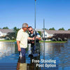Image of Dock Post Bracket Mount with Free Standing Post for Scott Aquasweep Lake Muck Blaster