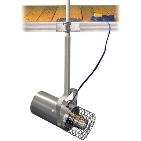 Dock Post Bracket Mount with Free Standing Post for Scott Aquasweep Lake Muck Blaster Connected to a Dock Plate Mount
