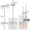 Image of Scott Free Standing Post with Dock Post Mount for Aquasweep Shown in a Diagram