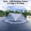 Image of Scott 1.5HP Northstar Display Aerator Pattern with Dimension