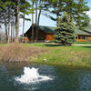 Image of Scott 1-1/2HP Boilermaker Surface Aerator Operating in a Pond with a Cottage at the Back 14035