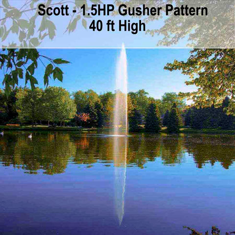 Scott 1.5HP Floating Fountain with Gusher Pattern 40ft High