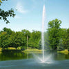 Image of Scott 1-1/2HP Pond Fountain Skyward Pattern by Scott Aerator Operating in a Pond with Trees at the Back 13007