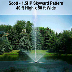 1-1/2 HP Skyward Fountain by Scott Aerator