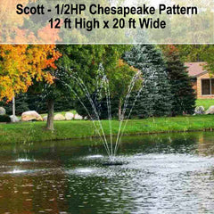 1/2 HP Chesapeake Fountain by Scott Aerator