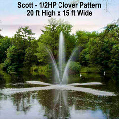 1/2 HP Clover Fountain by Scott Aerator