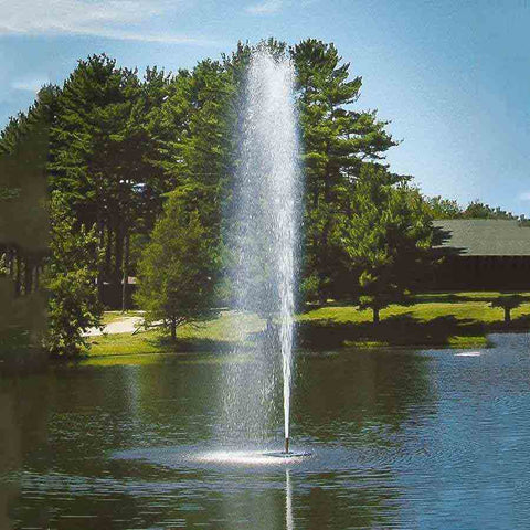 Scott 3HP Fountain with Gusher Pattern Operating in a Pond  with Trees at the Back 13210