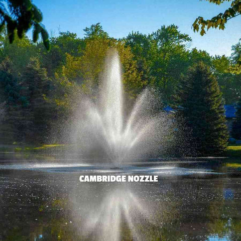 Scott 3HP Fountain with Triad Nozzle Pattern Showing Cambridge Pattern Operating in a Pond 13113