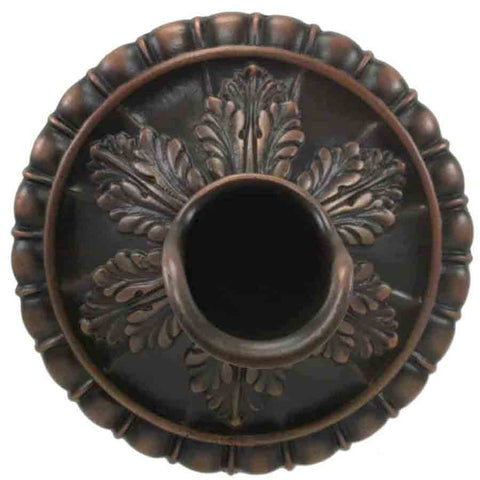 Black Oak Foundry Acanthus Scupper - S96 - Front View  Distressed Copper