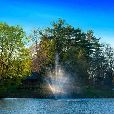 1 HP Amherst Fountain by Scott Aerator Operating in a Pond