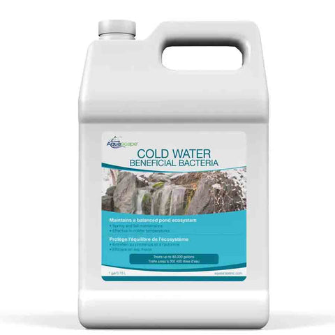 Aquascape Cold Water Beneficial Bacteria for Ponds 1Gal Front of Packaging
