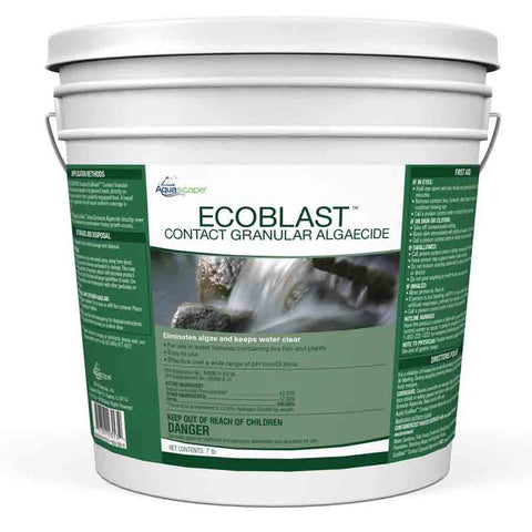 Aquascape EcoBlast Contact Granular Algaecide 7lbs Front of Packaging