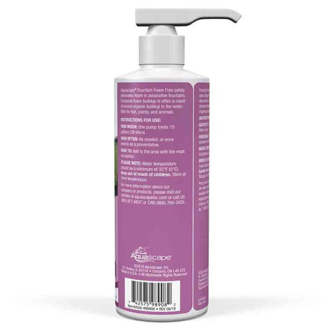 Aquascape Fountain Foam Free 8oz Back of Packaging