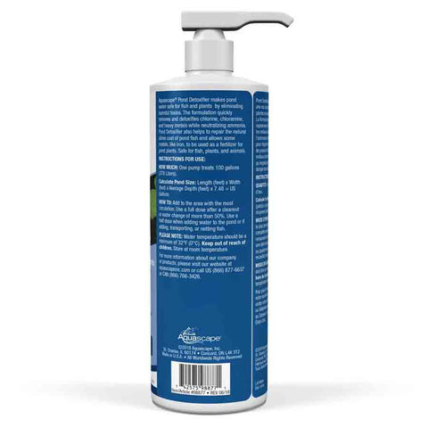 Aquascape Pond Detoxifier 16oz Back of Packaging