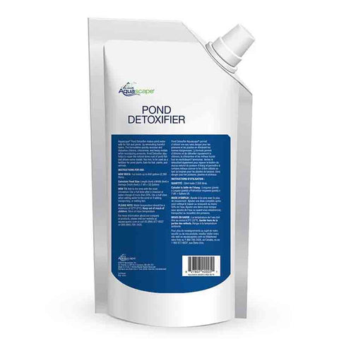 Aquascape Pond Detoxifier 8oz Refill Pack Back of Packaging