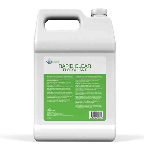 Aquascape Rapid Clear Flocculant 1Gal Back of Packaging