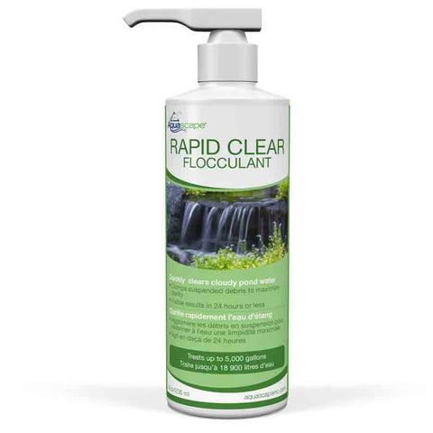 Aquascape Rapid Clear Flocculant 8oz Front of Packaging