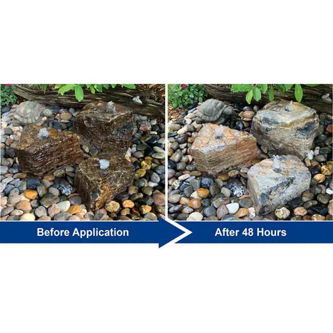 Aquascape Rock and Fountain Cleaner Before and After