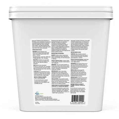 Aquascape SAB Stream & Pond Cleaner Contractor Grade 9lbs Back  of Packaging