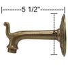 Image of Black Oak Foundry Chianti Spout S14-  with Measurement Antique Brass