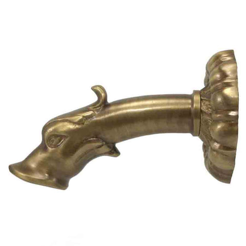 Black Oak Foundry Genoa Spout - S18 Left Side '- Antique Brass