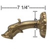 Image of Black Oak Foundry Genoa Spout - S18 with Measurement - Antique Brass