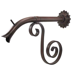 Courtyard Spout – Large w/ Nikila - Distressed Copper Finish - Right Profile View