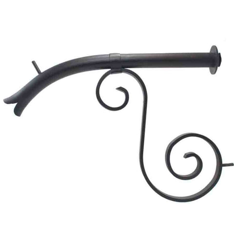 Courtyard Spout – Large w/ Mini Backplate Almost Black Finish Right Side View 
