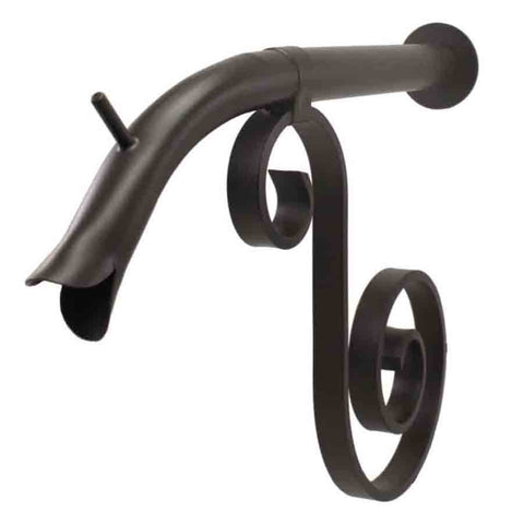 Courtyard Spout – Large w/ Mini Backplate Oil Rubbed Bronze Finish Right Profile View 