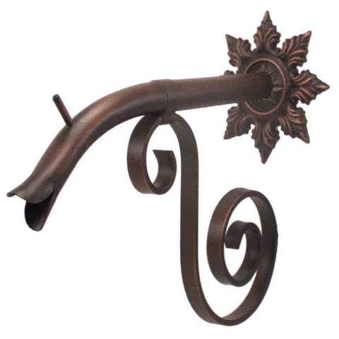 Courtyard Spout – Large w/ Normandy - Distressed Copper Finish Right Profile View