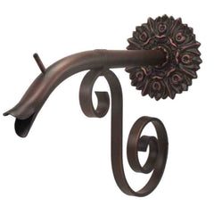 Courtyard Spout – Large w/ Versailles - Distressed Copper Finish Right Profile View
