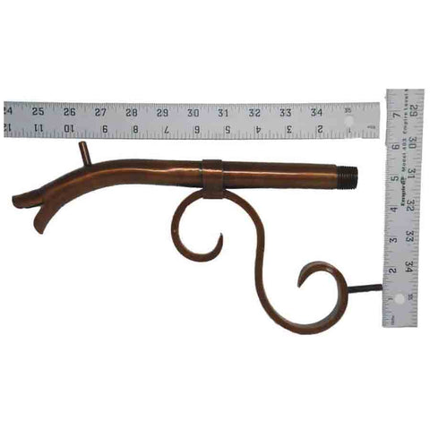 Courtyard Spout Small - Oil Rubbed Bronze Finish - Shown with Measurements