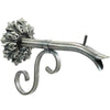 Image of Courtyard Spout – Small w/ Bordeaux Antique Pewter Finish Left Profile View