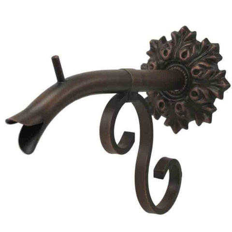 Courtyard Spout – Small w/ Bordeaux Distressed Copper  Finish Right Profile View