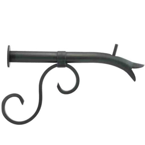 Courtyard Spout Small with Mini Backplate-Black Finish Right Side View