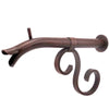 Image of Courtyard Spout Small with Mini Backplate-Distressed Copper Finish Left Profile View