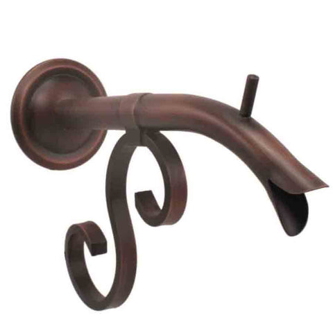 Black Oak Foundry Courtyard Spout – Small w/ Turin Distressed Copper Left Profile View
