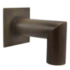 Image of Deco 90 Degree Downspout w/ Square Backplate – 1.5″ Oil Rubbed Bronze Finish Right Profile View