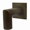 Image of Deco 90 Degree Downspout w/ Square Backplate – 1.5″ Oil Rubbed Bronze Finish Left Profile View