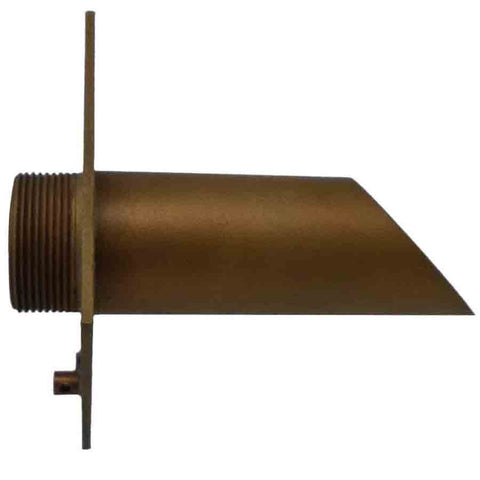Deco Wall Scupper w/ Diamond Backplate – 1.5ʺ Oil Rubbed Bronze Finish Left Side View