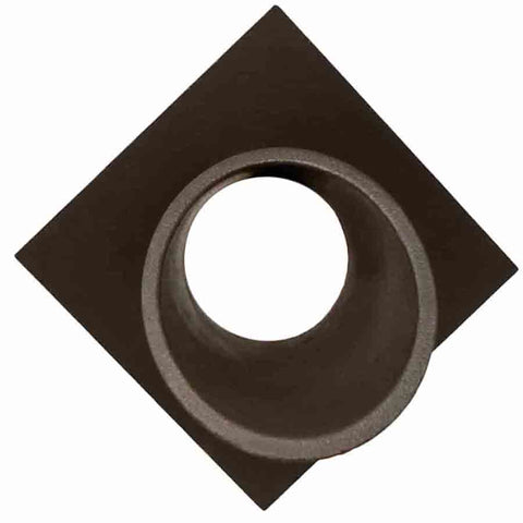 Deco Wall Scupper w/ Diamond Backplate – 2.0″ Oil Rubbed Bronze Front  View